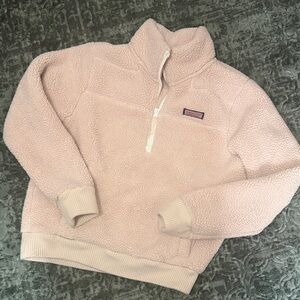 Vineyard Vines Plush Teddy Sherpa Quarter-Zip Sweater